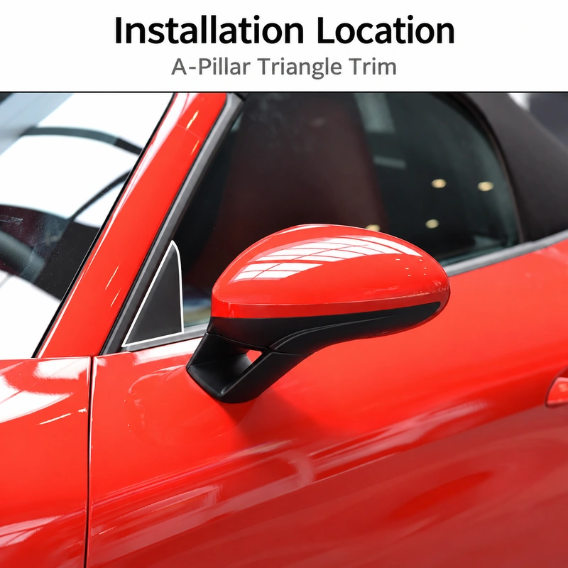 Asign Dry Carbon Fiber Triangle Covers — Interior or Exterior — For Porsche 718 & 911