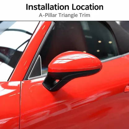 Asign Dry Carbon Fiber Triangle Covers — Interior or Exterior — For Porsche 718 & 911