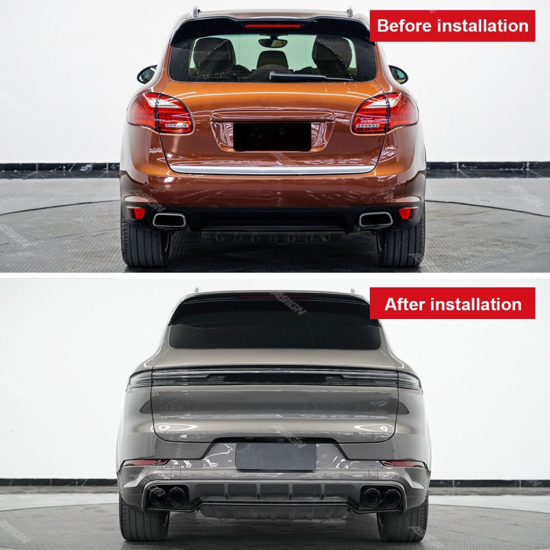 Asign — For Porsche Cayenne 2024 Turbo Bodykit Upgrade 958.1 to 9Y0.2 Car Bumpers Trunk Lid Headlights Bodykit