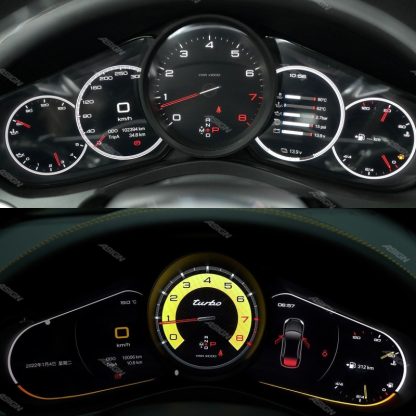 Asign - LCD Dashboard Panel Virtual Instrument Cluster LCD Speedometer for Porsche Cayenne 2010-2015 Car Odometer