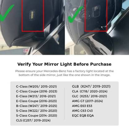 Asign LED Mirror Puddle Lights for Mercedes-Benz A-Class / B-Class / C-Class / E-Class / S-Class / GLB / CLC / EQC
