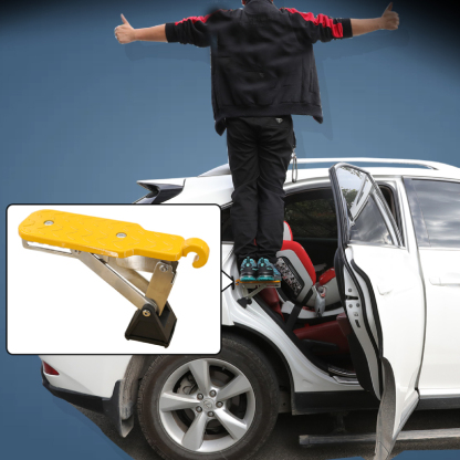 Asign Universal Car Door Latch Folding Pedal – Roof Access Step with Multi-Functional Hook