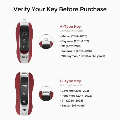 Asign Leather Key Fob Cover for Porsche – OEM-Style Leather Replacement