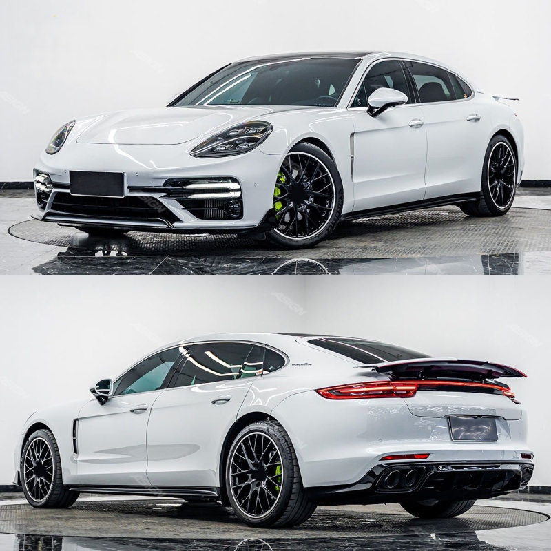 Asign — 2017-2021 for Porsche Panamera 971 Upgrade Rear Bumper Facelift Front Bodykit Side Skirt Rear Diffuser for Turbo Car