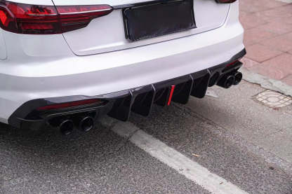 2020-2024 Audi S4 Style A4 S Line carbon fiber diffuser with tail pipe For Audi A4 S4 B9.5