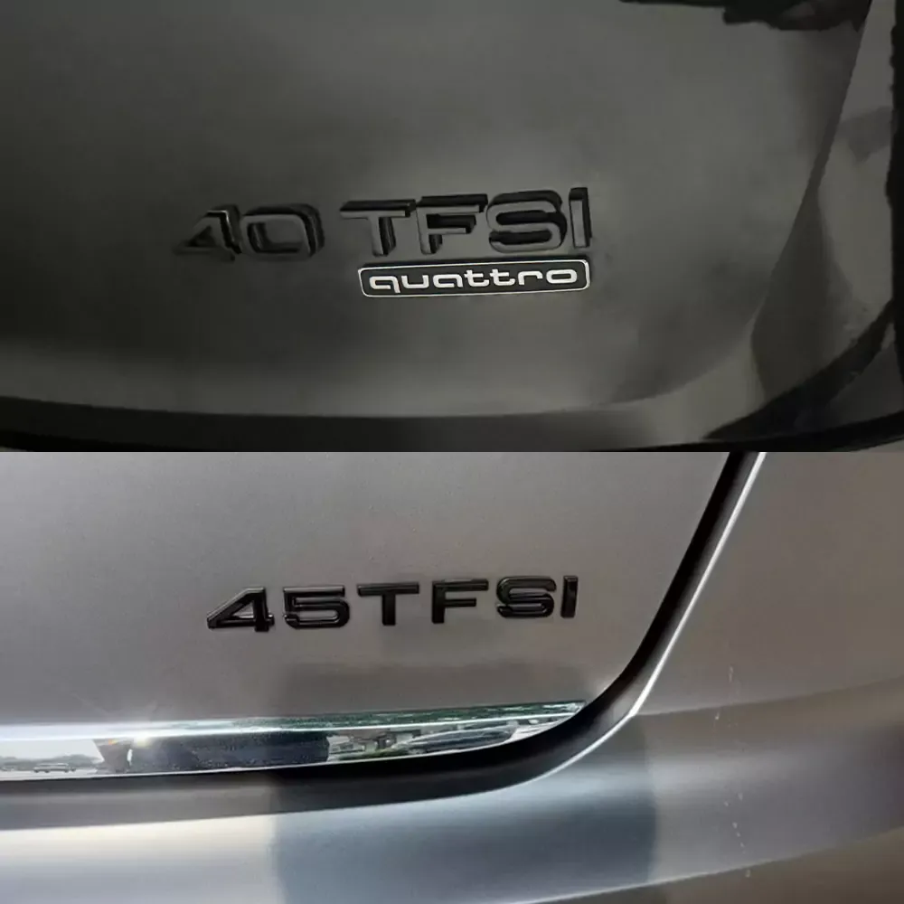 Asign Audi Blackout Rear Emblem Replacement Black Audi Lettering Badge For All Models - A4 A5 S4 S5 Q3 Q5 Q7 RS7