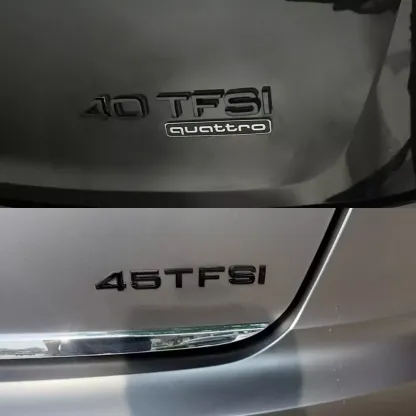 Asign Audi Blackout Rear Emblem Replacement Black Audi Lettering Badge For All Models - A4 A5 S4 S5 Q3 Q5 Q7 RS7