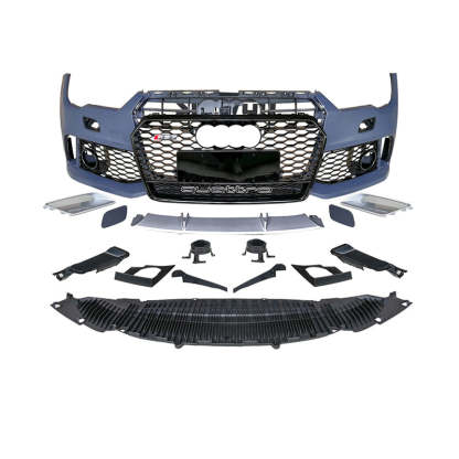 2016-2018 Audi RS7 Front Bumper For A7/S7 C7.5 Body Kits With Honeycomb Grille Fog Light Grille | RS7 Bumper
