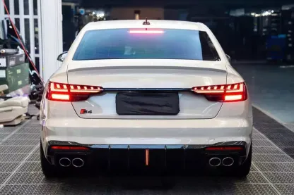 2020-2024 S4 Style A4 S Line carbon fiber diffuser with tail pipe For Audi A4 S4 B9.5