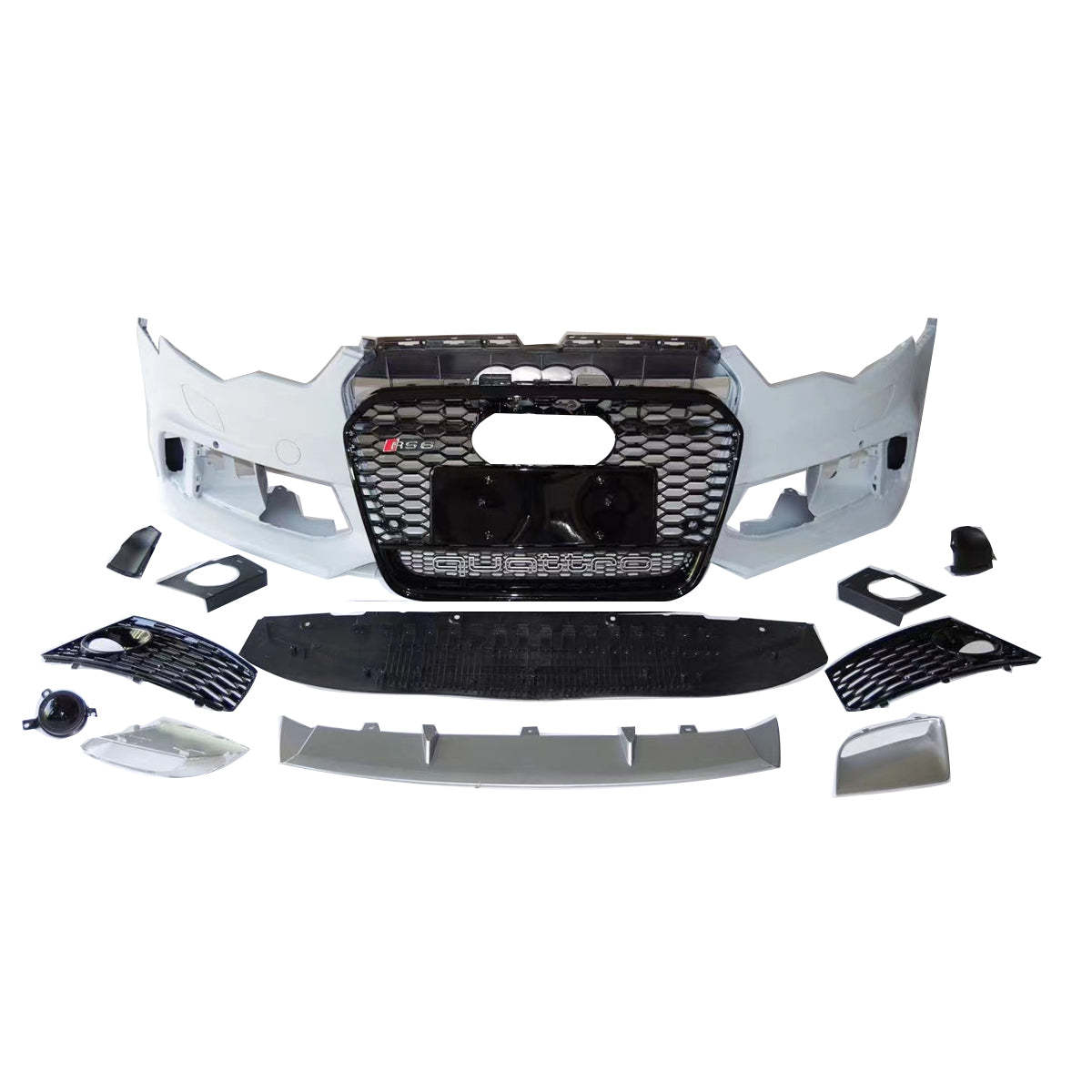 2012-2015 Audi RS6 Front Bumper For A6/S6 C7 Body Kits C7 To C7.5 Bumper With Honeycomb Grille Front Lip | RS6 Bumper