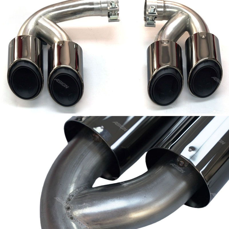 Asign - High Quality for Porsche Cayenne 9Y0 2018-2025 Stainless Steel Car Exhaust Tip Hybrid Exhaust Muffler Tailpipe Upgrade
