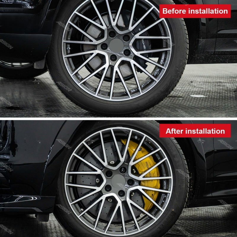 Asign - PINDUN 2018-2025 Cayenne 9Y0 21 Inch Rim 400mm-440mm Disc Kit 10 Piston Brake Calipers Kit for Vehicles 2018-2025
