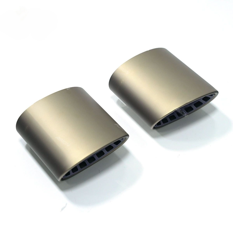 Asign - 2018-2025 Cayenne Coupe Turbo GT Stainless Steel Exhaust Tip in Silver Blue Color