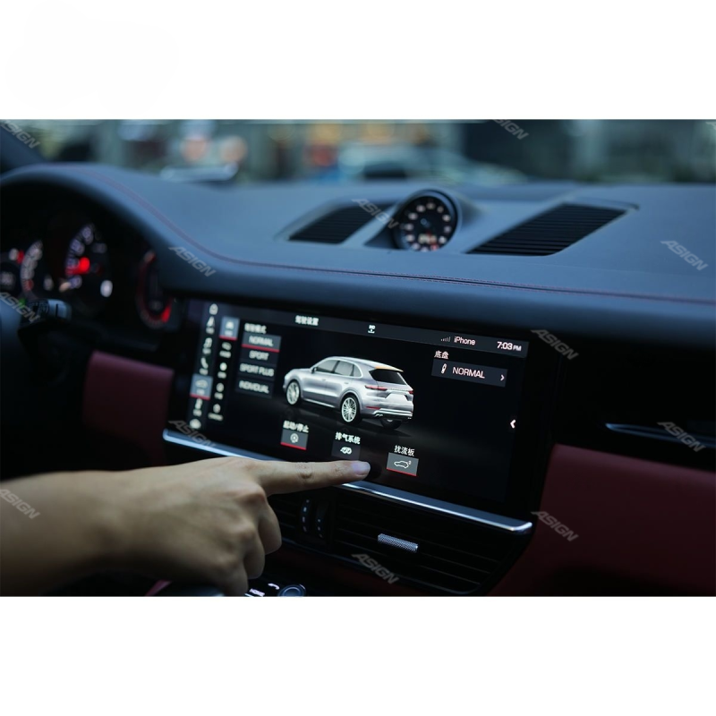 Asign - For Cayenne 2018-2023 Electronic Spoiler Trunk Wing Top Spoiler 9Y0.1 E3.1 Upgrade Original Style Turbo Spoiler 2019 2020