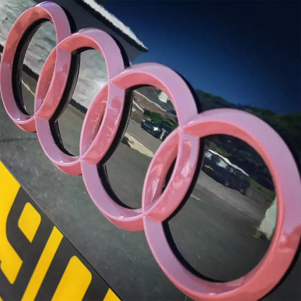 Asign Audi Pink Emblem – Lightweight, Durable, Easy Installation