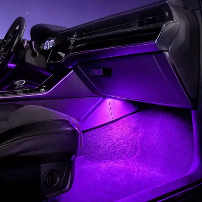 Premium Audi Interior Upgrade Bundle: LED Footwell Lights, Door Bowl Trim & Non-Slip Pedal Covers