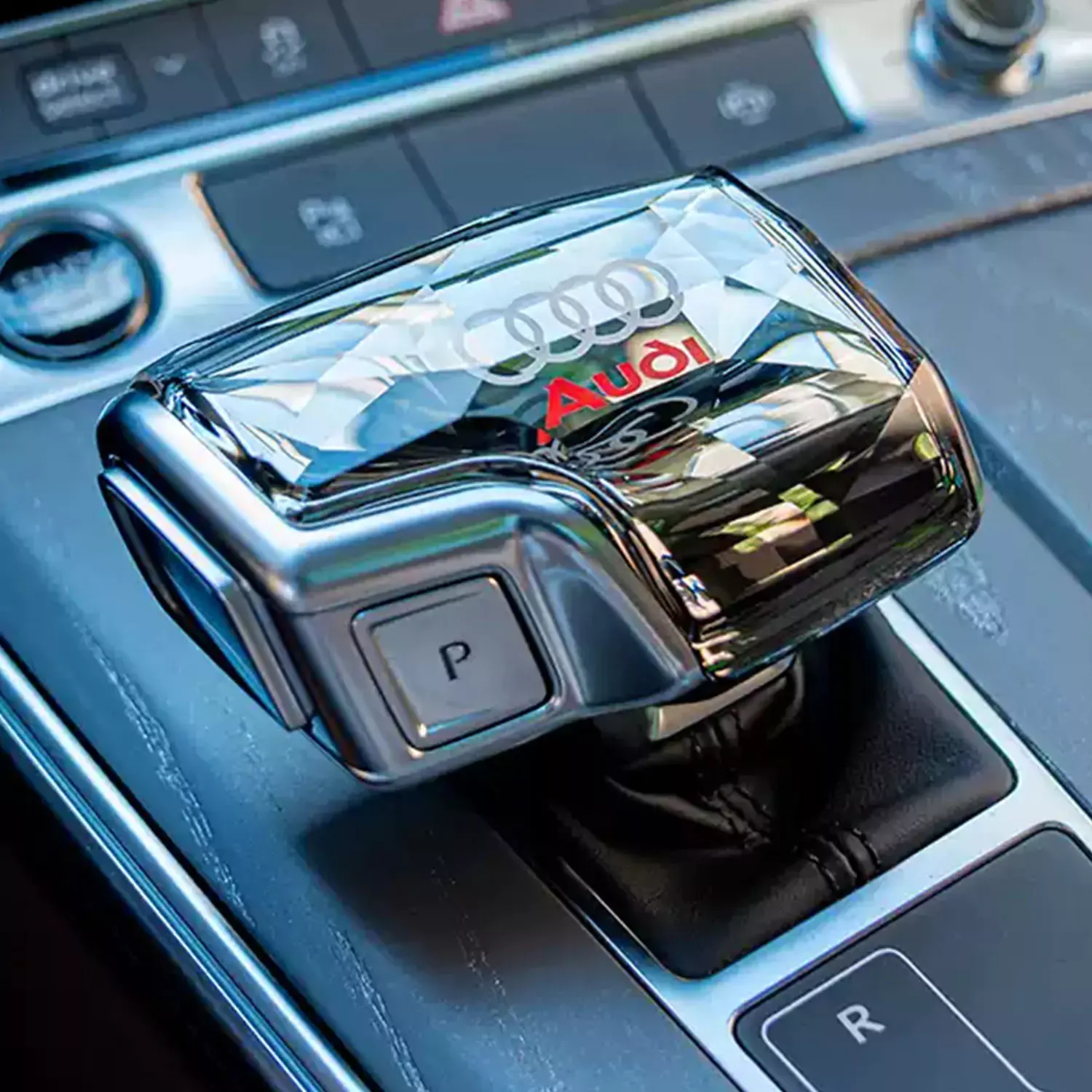 Asign Carbon Fiber Shift Knob Cover For Audi A6/S6/A7/A8/Q7/Q8, Premium Quality, Easy Install
