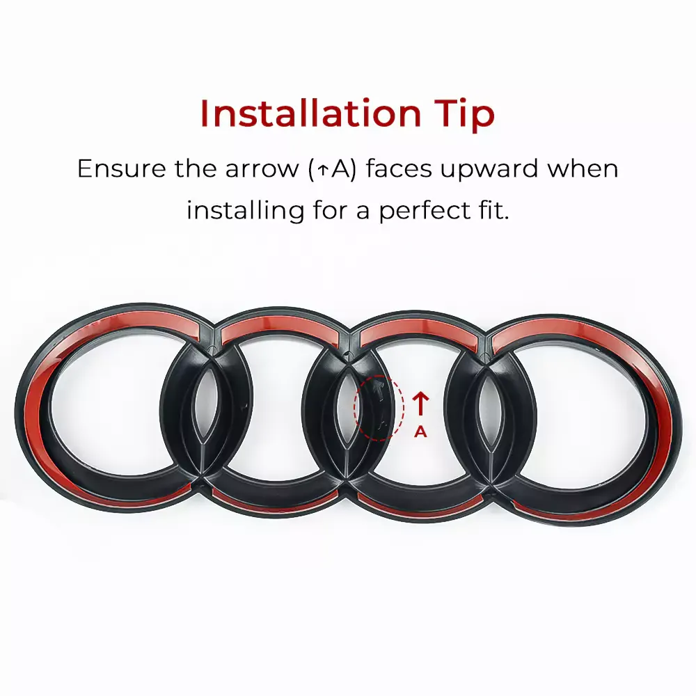Asign Black Audi Emblem Overlay (2012-2025 All Models)