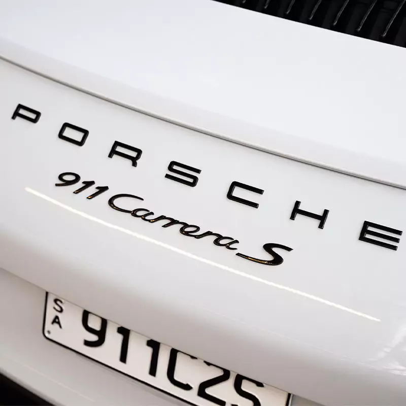 Asign Rear Model Emblem Badge – Compatible with Porsche Macan Cayenne Panamera and More