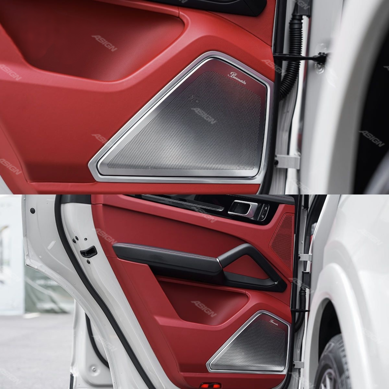 Asign - Ambient Light Interior Atmosphere Light 4 Doors Speaker Lamp LED Speaker Cover for Porsche Cayenne 2018-2023