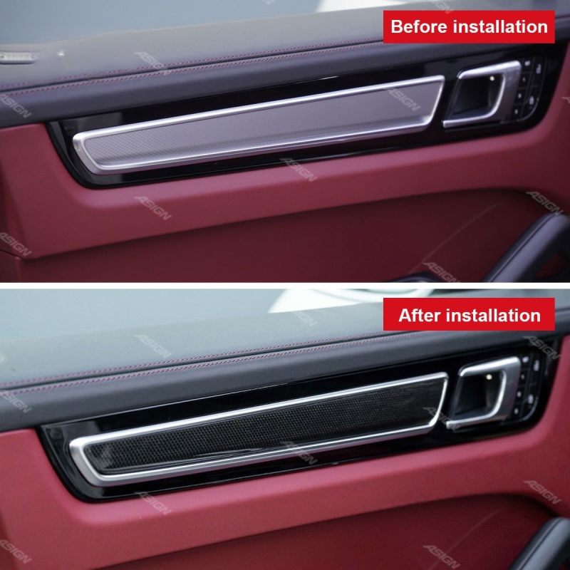 Asign - 2018-2023 for Cayenne 9Y0 9YA E3 Carbon Fiber Interior Upgrade New Condition Door and Instrument Panel