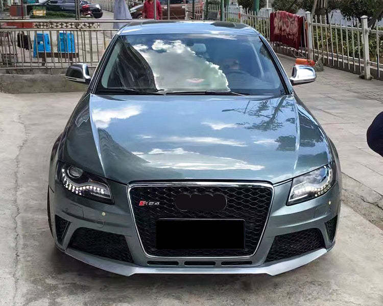 2008-2012 Audi RS4 Front Bumper For A4/S4 B8 Body Kits With Fog Light Grille Honeycomb Grille | RS4 Front Bumper
