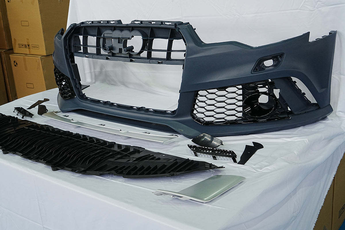 2012-2015 Audi RS6 Front Bumper For A6/S6 C7 Body Kits C7 To C7.5 Bumper With Honeycomb Grille Front Lip | RS6 Bumper