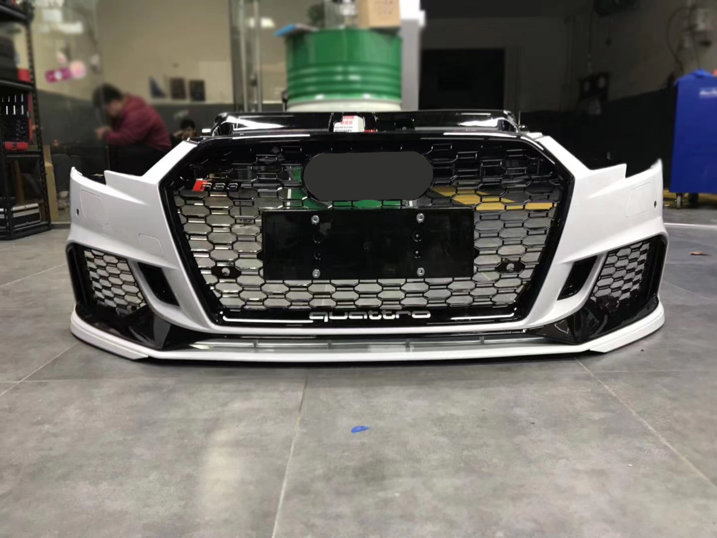 2017-2019 Audi RS3 Front Bumper For A3/S3 8V.5 Body Kits With ACC Honeycomb Grille Front Lip For | RS3 Bumper
