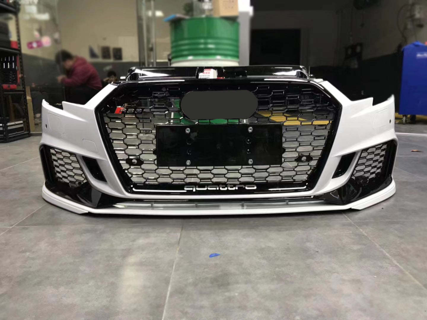 2017-2019 Audi RS3 Front Bumper For A3/S3 8V.5 Body Kits With ACC Honeycomb Grille Front Lip For | RS3 Bumper