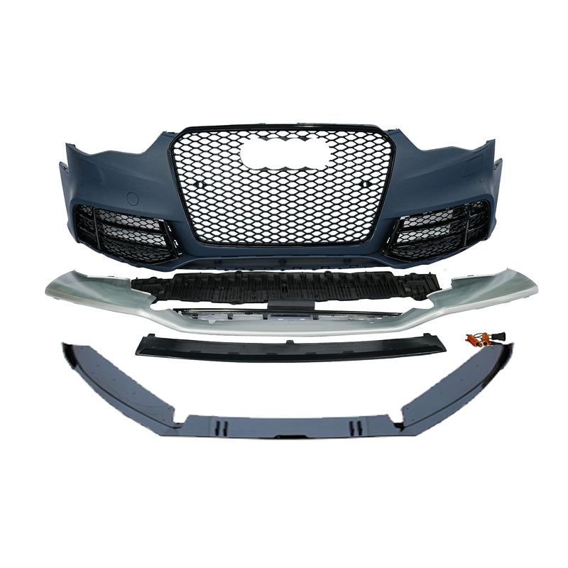 2012-2016 Audi RS5 Front Bumper For A5/S5 B8.5 Body Kits With Fog Light Grille Honeycomb Grille Front Lip | RS5 Front Bumper
