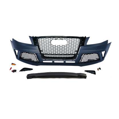 2008-2012 Audi RS4 Front Bumper For A4/S4 B8 Body Kits With Fog Light Grille Honeycomb Grille | RS4 Front Bumper