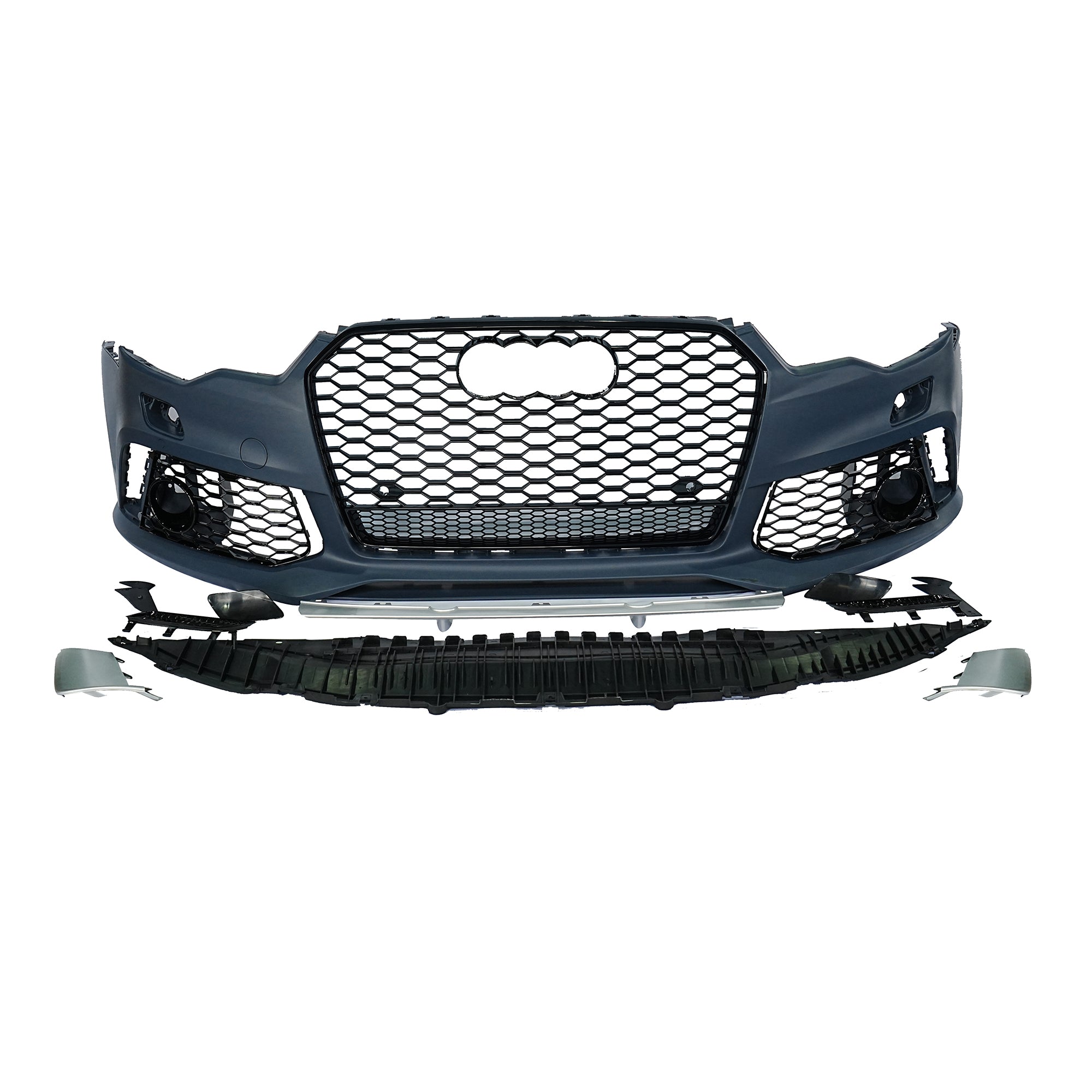 2012-2015 Audi RS6 Front Bumper For A6/S6 C7 Body Kits C7 To C7.5 Bumper With Honeycomb Grille Front Lip | RS6 Bumper