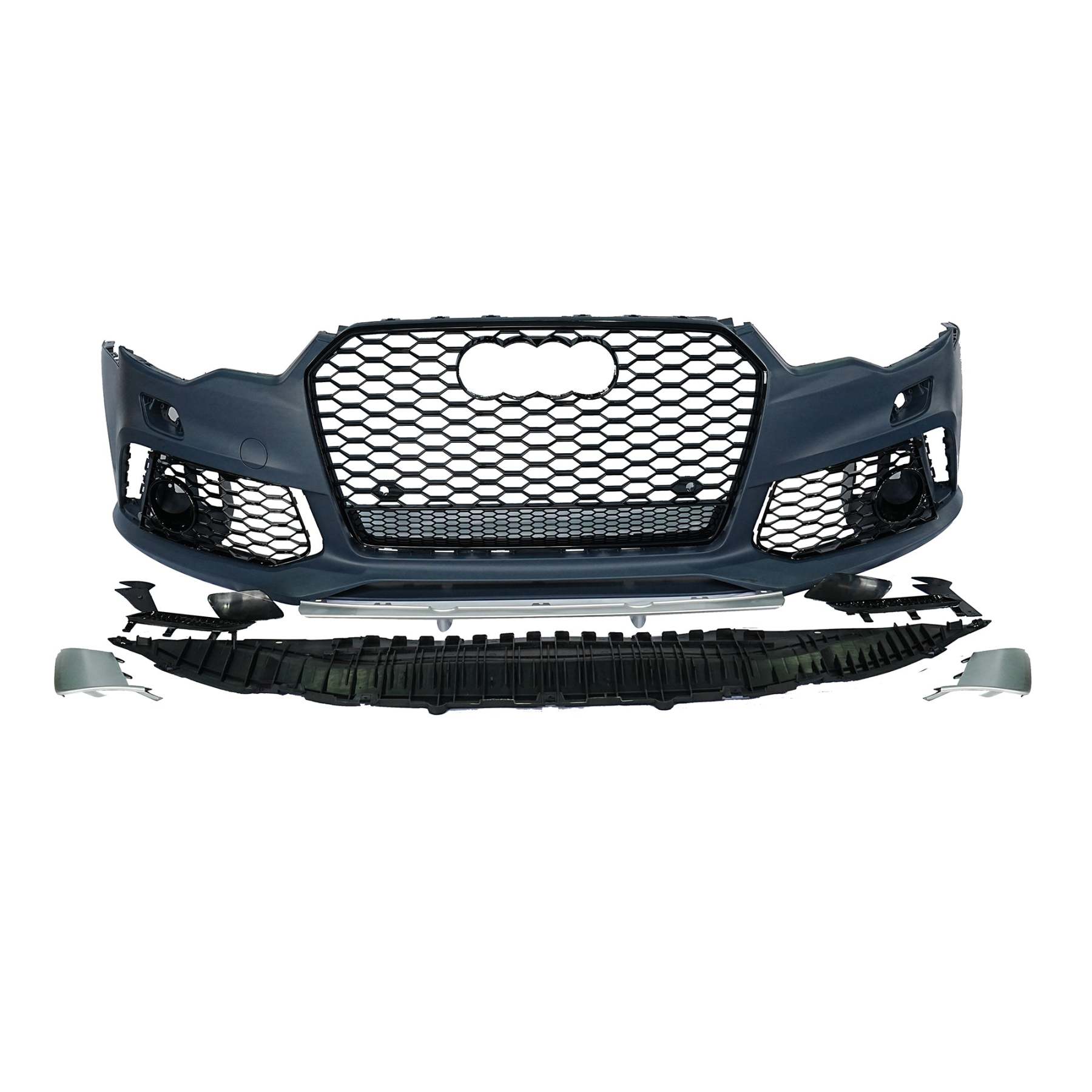 2012-2015 Audi RS6 Front Bumper For A6/S6 C7 Body Kits C7 To C7.5 Bumper With Honeycomb Grille Front Lip | RS6 Bumper