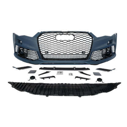 2016-2018 Audi RS6 Front Bumper For A6/S6 C7.5 Body Kits With Honeycomb Grille Front Lip | RS6 Bumper
