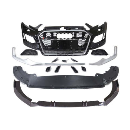 2017-2019 Audi RS3 Front Bumper For A3/S3 8V.5 Body Kits With ACC Honeycomb Grille Front Lip For | RS3 Bumper