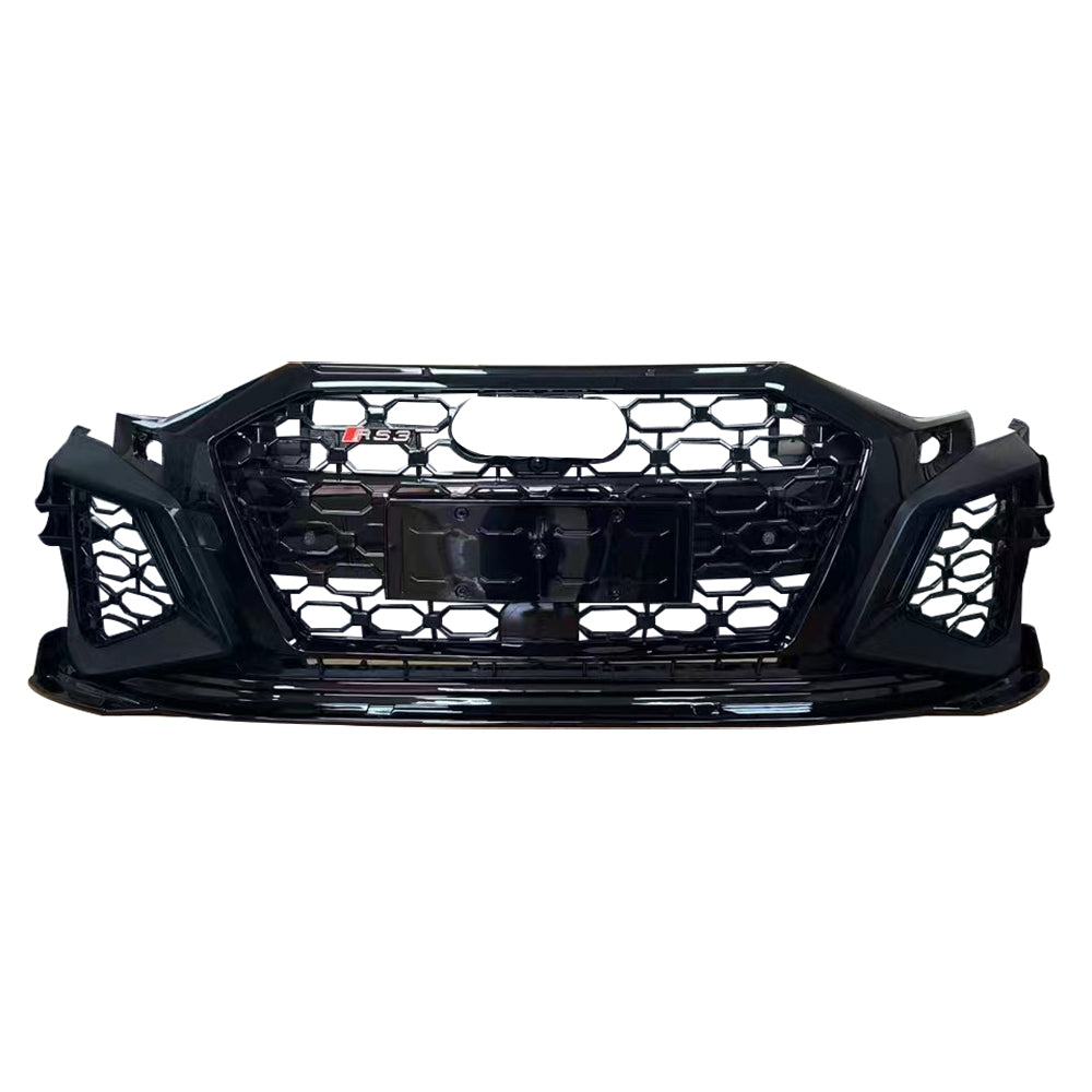 2020-2024 Audi RS3 Front Bumper For A3/S3 8Y Body Kits With ACC Fog Light Grille Honeycomb Grille Front Lip | RS3 Bumper