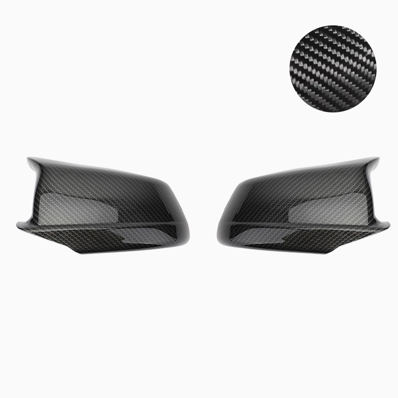 Asign BMW 5 Series/i5 Mirror Cover Pair 2010-2025 Models Carbon Fiber Pattern or Gloss Black BMW M Style Mirror Caps
