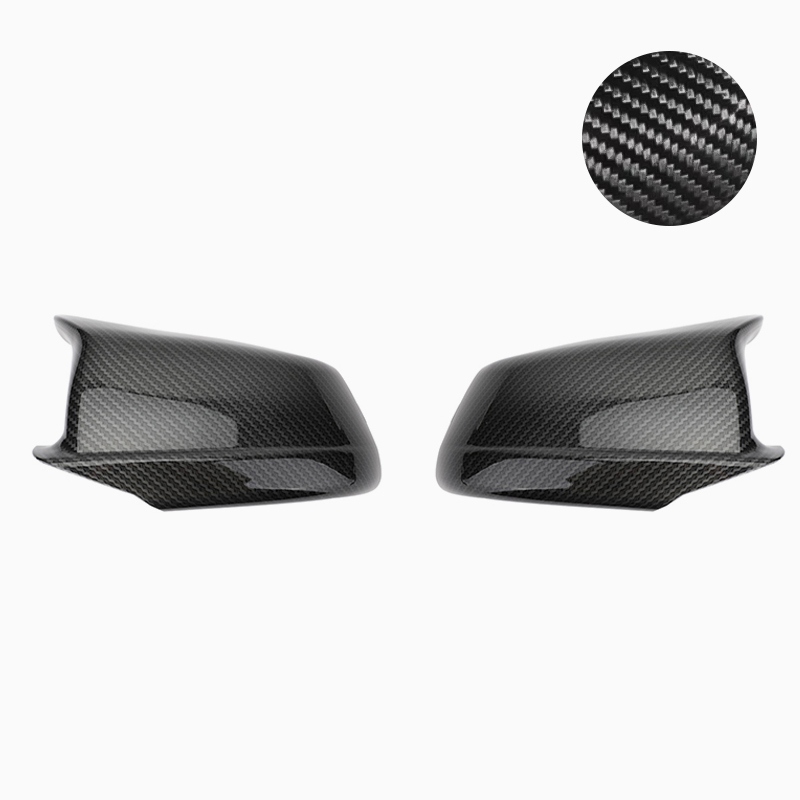 Asign BMW 5 Series/i5 Mirror Cover Pair 2010-2025 Models Carbon Fiber Pattern or Gloss Black BMW M Style Mirror Caps