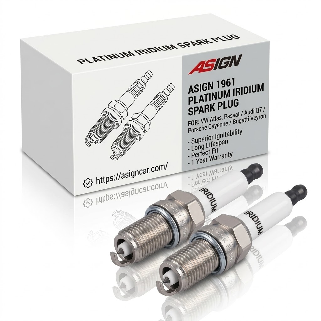 Asign 1961 Platinum Iridium Spark Plug For VW Atlas Passat/Audi Q7/Porsche Cayenne/Bugatti Veyron