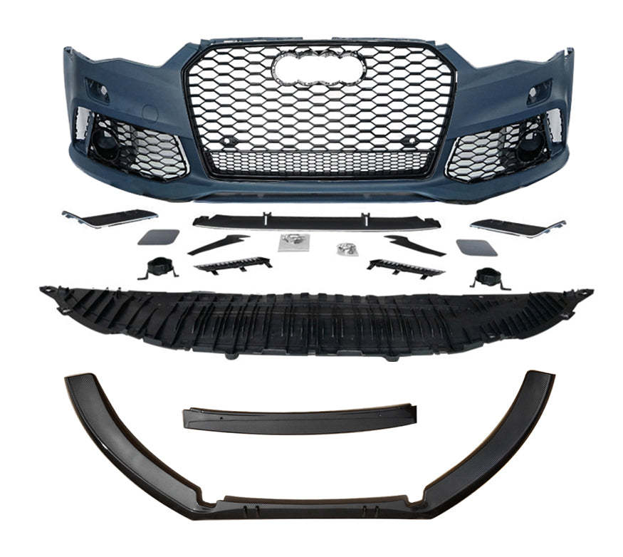 2012-2015 Audi RS6 Front Bumper For A6/S6 C7 Body Kits C7 To C7.5 Bumper With Honeycomb Grille Front Lip | RS6 Bumper