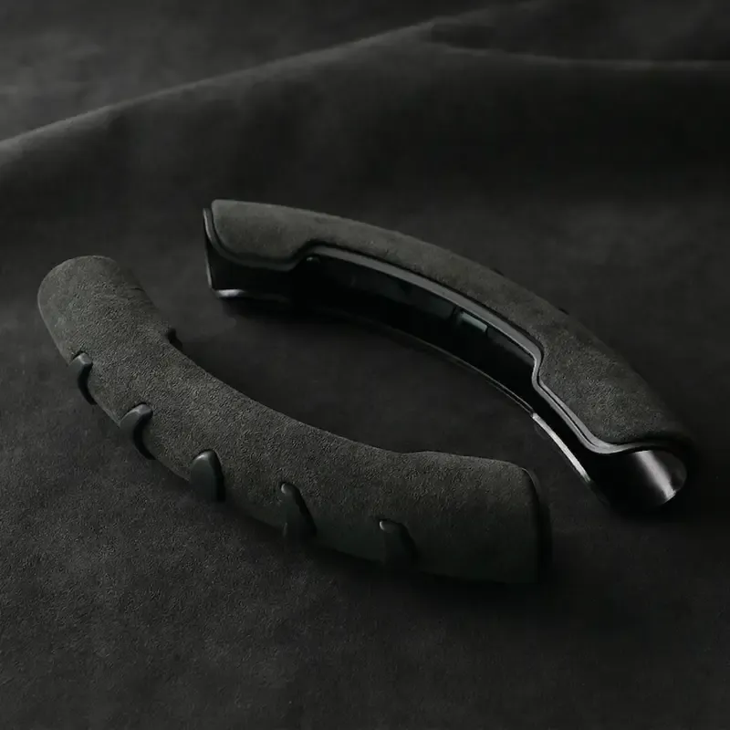 Asign Universal Non-Slip Microfiber Suede Steering Wheel Grip Covers (2-Piece Set, Multi-Color)