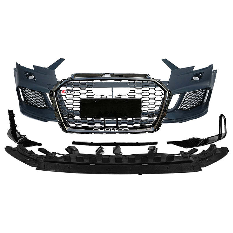 2017-2019 Audi RS3 Front Bumper For A3/S3 8V.5 Body Kits With ACC Hone