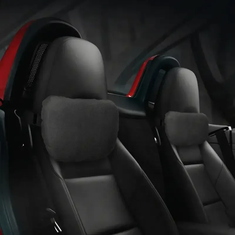 Asign Premium Suede Neck And Lumbar Support Pillow For Universal