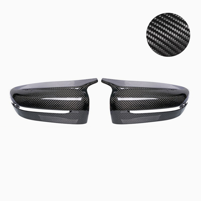 Asign BMW 5 Series/i5 Mirror Cover Pair 2010-2025 Models Carbon Fiber Pattern or Gloss Black BMW M Style Mirror Caps