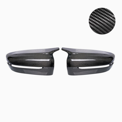 Asign BMW 5 Series/i5 Mirror Cover Pair 2010-2025 Models Carbon Fiber Pattern or Gloss Black BMW M Style Mirror Caps