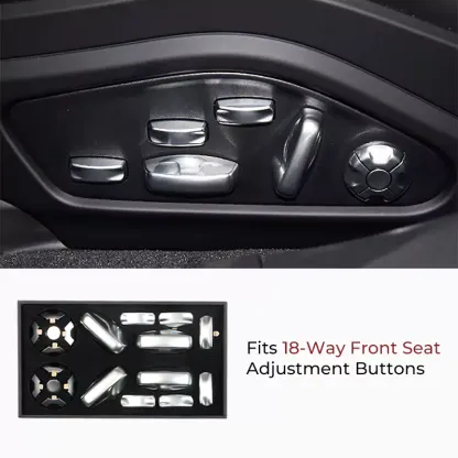 Asign Chrome Seat Adjustment Button Cover for 2022+ Porsche Models