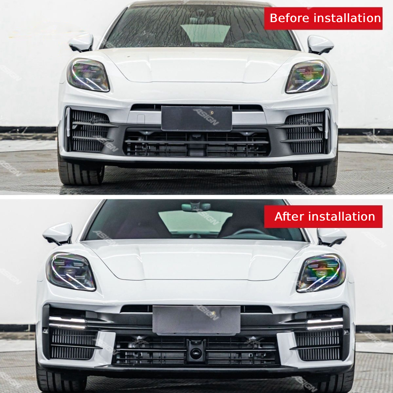 Asign — 2024-2025 for Panamera Turbo Front and Rear Bumpers with 976 Daytime Running Lights and Fog Lights Equipped Car Bumpers