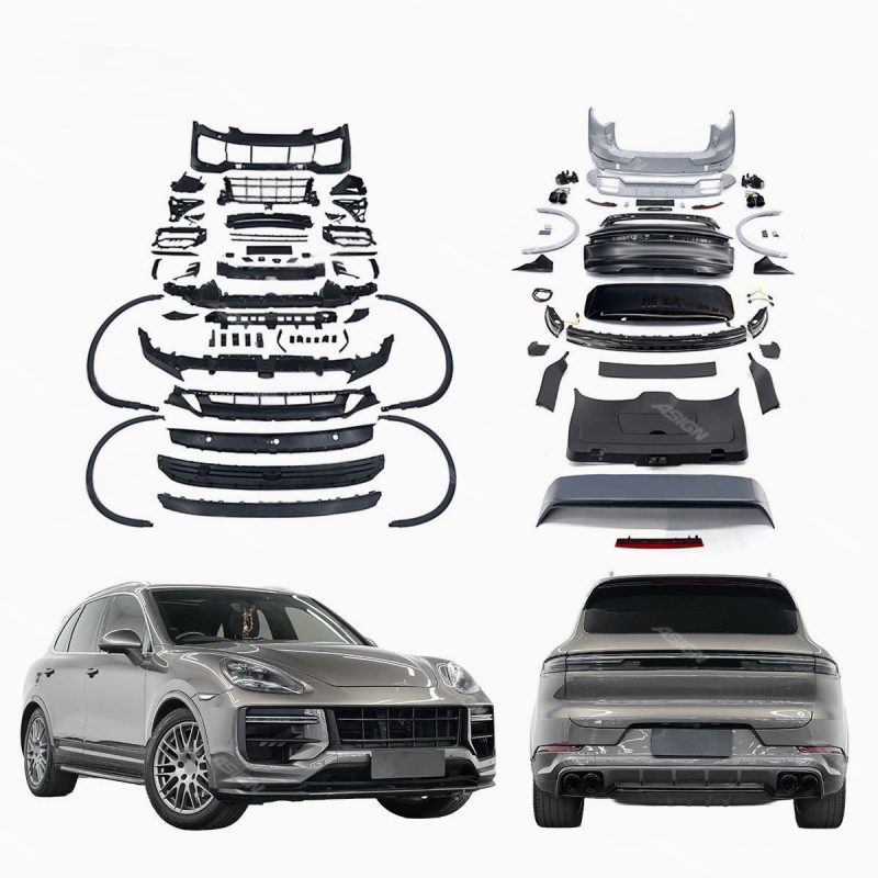 Asign — For Porsche Cayenne 2024 Turbo Bodykit Upgrade 958.1 to 9Y0.2 Car Bumpers Trunk Lid Headlights Bodykit