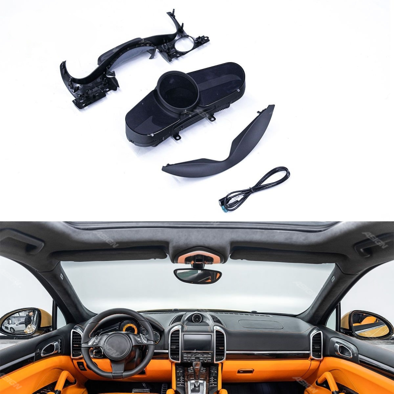 Asign - LCD Dashboard Panel Virtual Instrument Cluster LCD Speedometer for Porsche Cayenne 2010-2015 Car Odometer