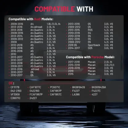 Asign CF11179 Cabin Air Filter with Activated Carbon For Audi A4 A5 Q5/Porsche Macan
